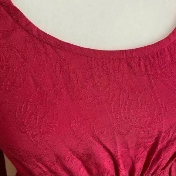 Isabel Maternity by Ingrid & Isabel Long Sleeve Jacquard Dress in Red - Size M - Picture 4 of 8